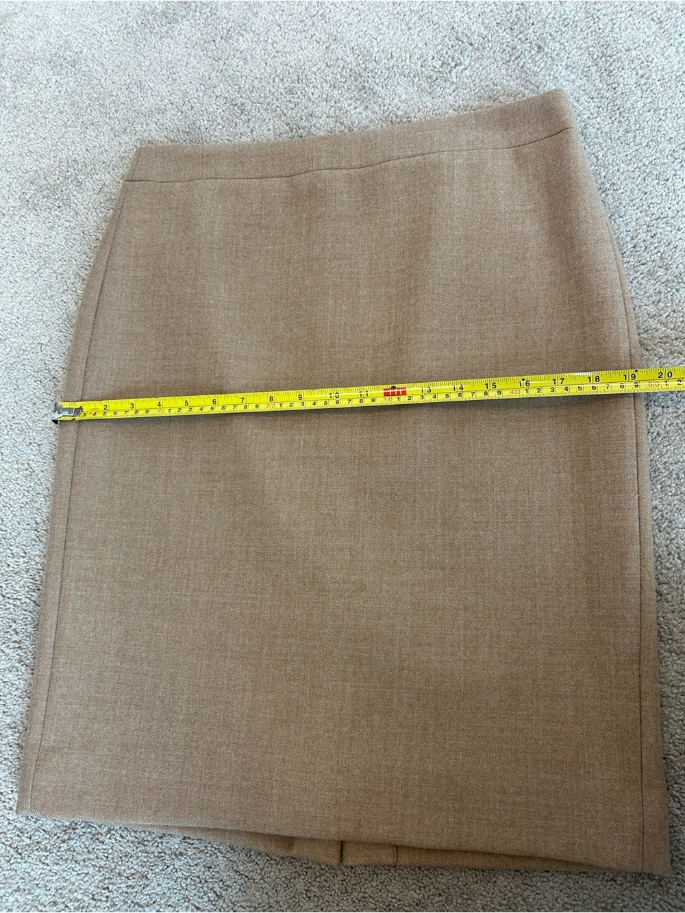 J.Crew No. 2 Pencil Skirt Size 8 100% Wool Beige Tan Classic Workwear NWOT - Picture 10 of 12